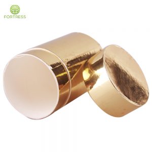 small gold luxury cardboard cosmetics carton packaging cylinder tubes makeup boxes