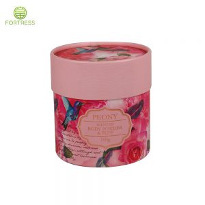 OEM full color printed hard cardboard cosmetic body powder packaging tube in ShenZhen