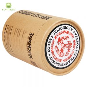 Custom food paper tube packaging Tea paper package with PVC window