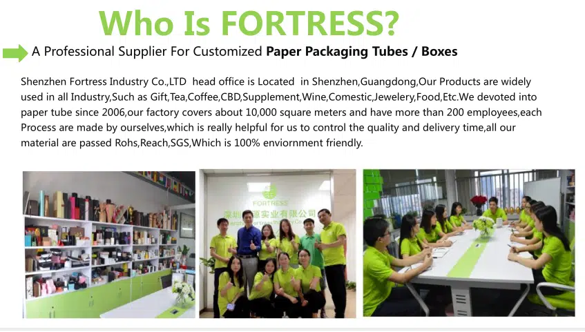 Fortress OEM design green hot foil kraft paper tube box for CBD products - CBD Paper Packaging Tube Box - 7