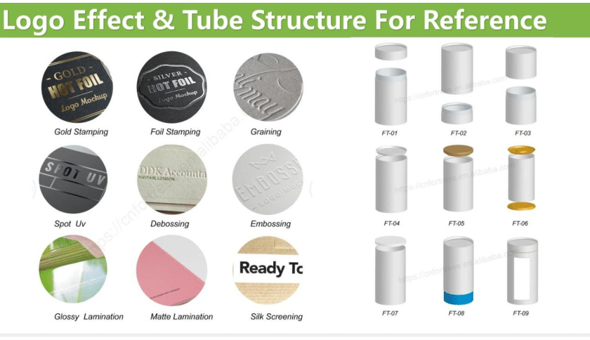 Biodegradable cardboard CBD paper tube for pre roll/vape - CBD Paper Packaging Tube Box - 10