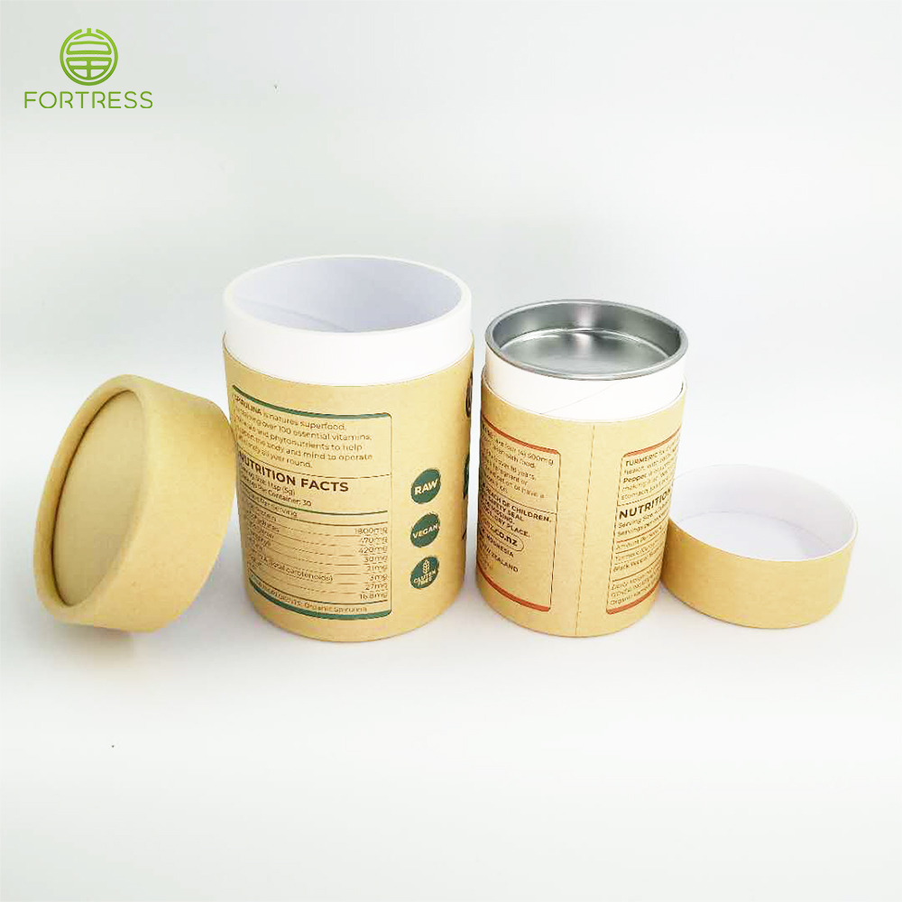Powder paper tube packaging food grade cardboard cylinder container for powder round box packaging - Health care products packaging - 1