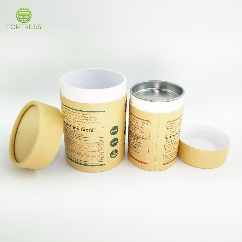 Seal Round Coffee Beans Powder Container Kraft Packaging Food Tube Paper  Tubes