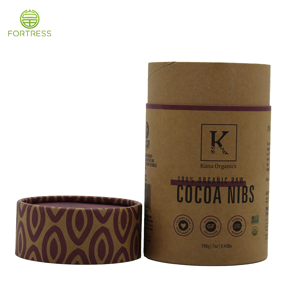 Factory price biodegradable paper packaging cardboard Coffee round kraft paper tube box - Coffee/Tea Paper Packaging Tube Box - 5