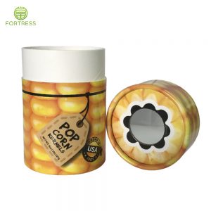 Wholesales Full Printing Corn Package with Round Shape Window Paper Tubes with Window