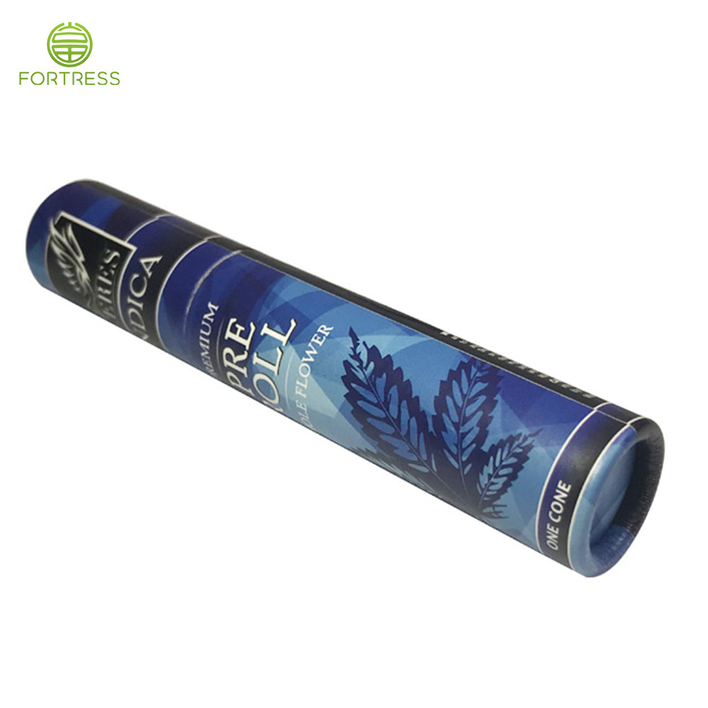 Custom colorful printed pre-roll cigarette tubes vape smoke packaging - CBD Paper Packaging Tube Box - 3