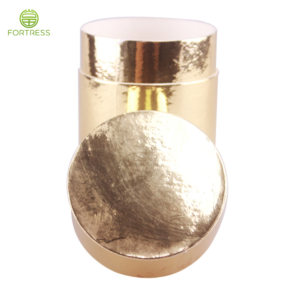 small gold luxury cardboard cosmetics carton packaging cylinder tubes makeup boxes - Eyelash Paper Packaging - 2