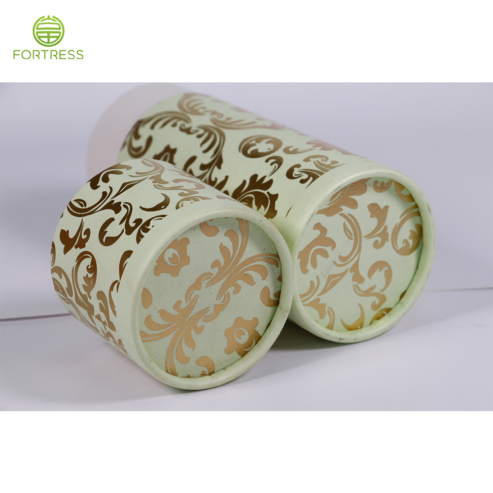 Luxurious design stamping paper box cylinder with rolled edge custom tube - Diffuser packaging - 4