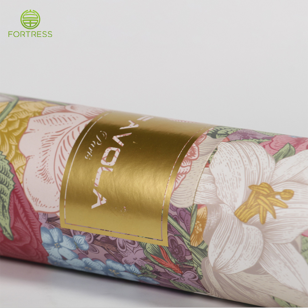 Colorful logo printing paper cylinder recycled box perfume packaging - Diffuser packaging - 1