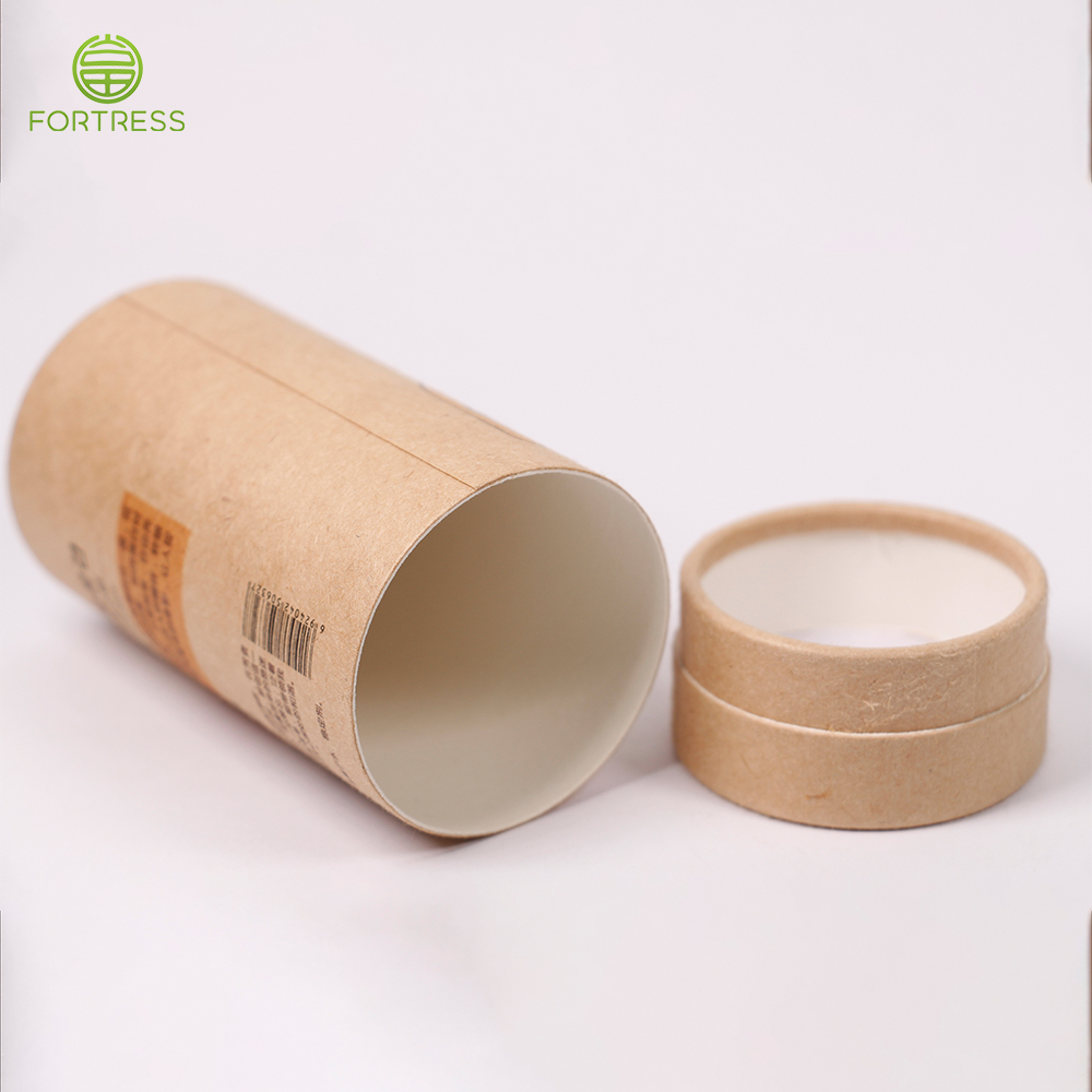 Biodegradable brown kraft paper tube container 30ml 50ml 100ml lady perfume bottle packaing box - Kraft Paper Tube Packaging Cylinder Box - 1