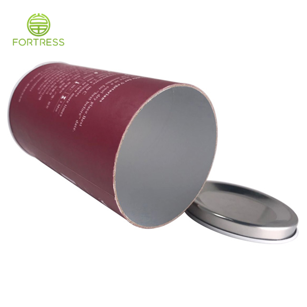High-quality new design Loose Tea paper packaging with metal lid - Coffee/Tea Paper Packaging Tube Box - 4