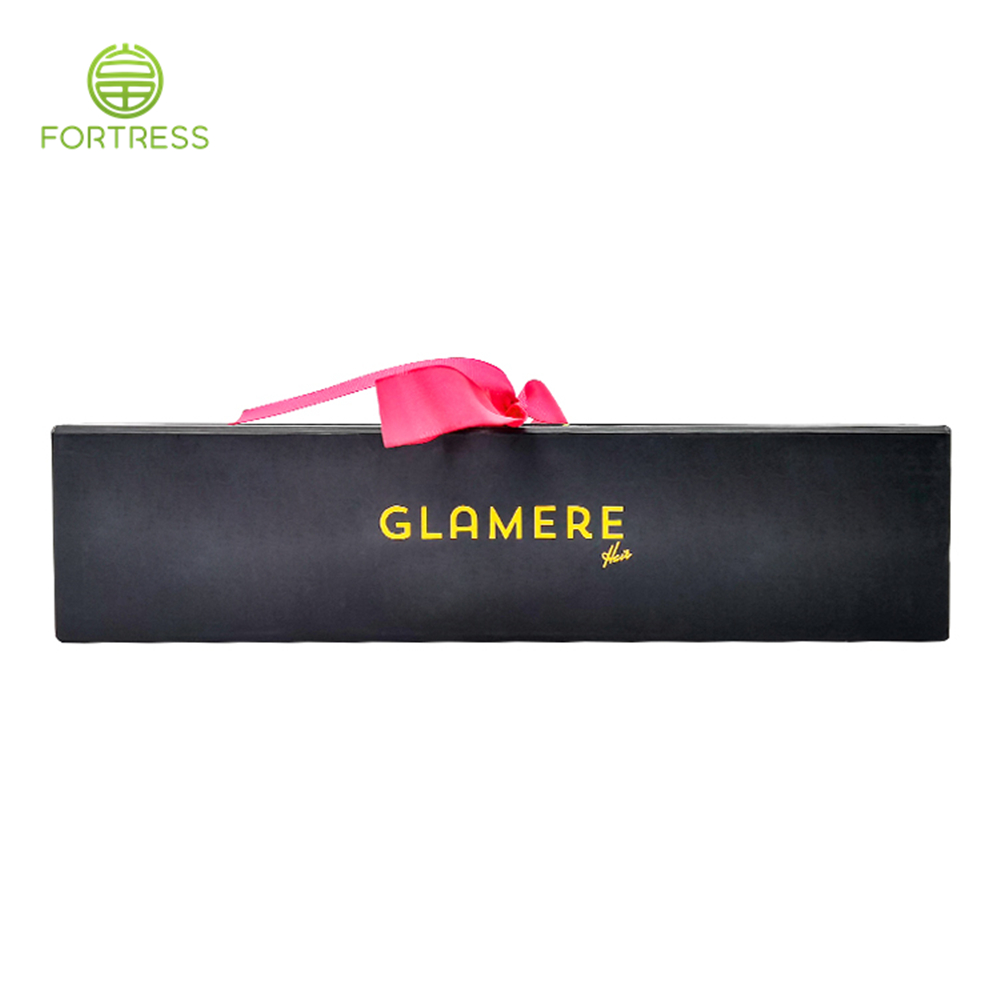 Creative design fashion high quality classcial hair extension paper box packaging for free sample - hair extension paper box - 4