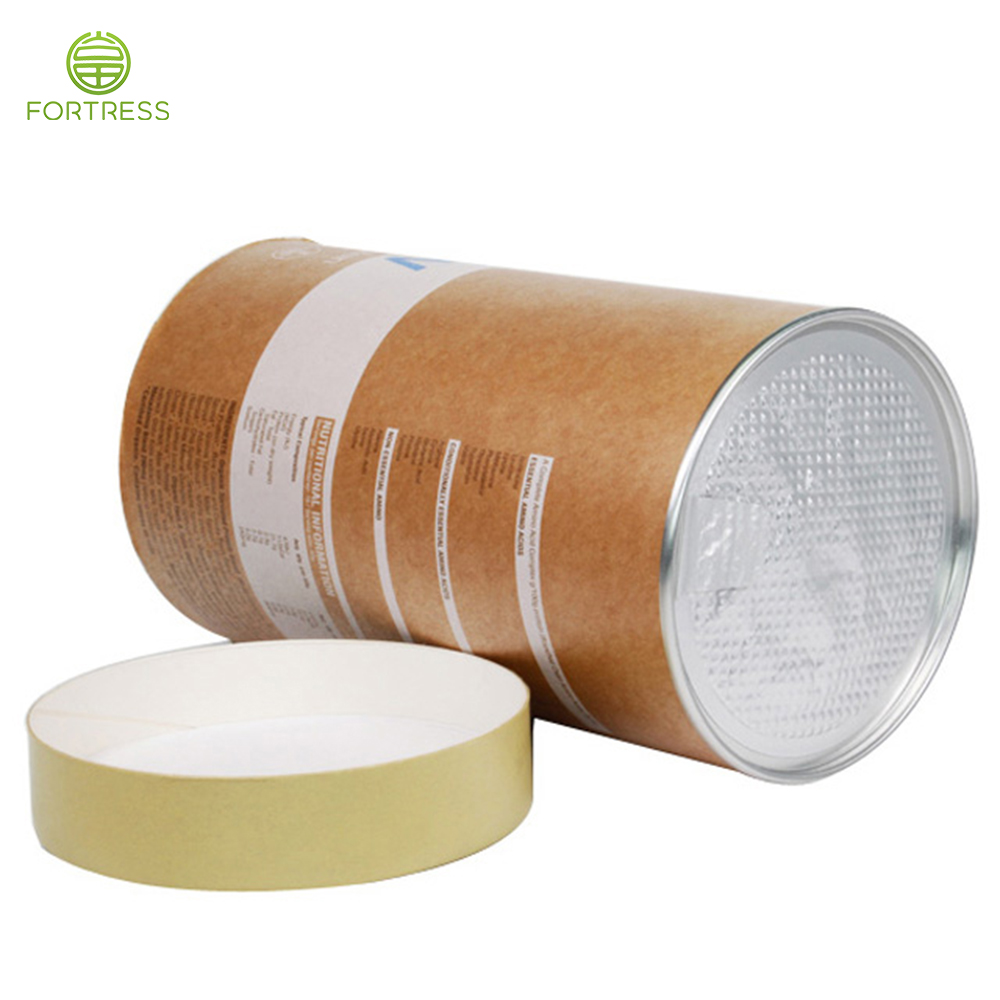 Упаковка из герметичной бумажной трубки с порошком зеленого пищевого коллагена - Дополнительная бумажная упаковочная коробка-тюбик - 1