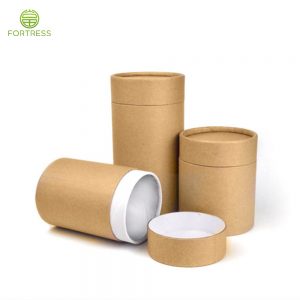 100% biodegradable natural kraft paper tube box for CBD bottle