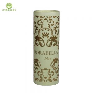 Luxurious design stamping paper box cylinder with rolled edge custom tube