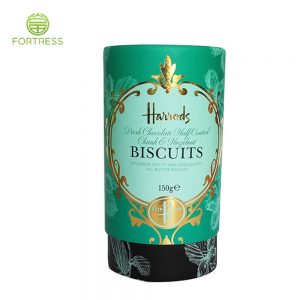 High Quality Custom Luxury Paper Tube Biscuit Packaging 2pcs Telescope Paper Tube Biscuits Gift Box with OEM Design