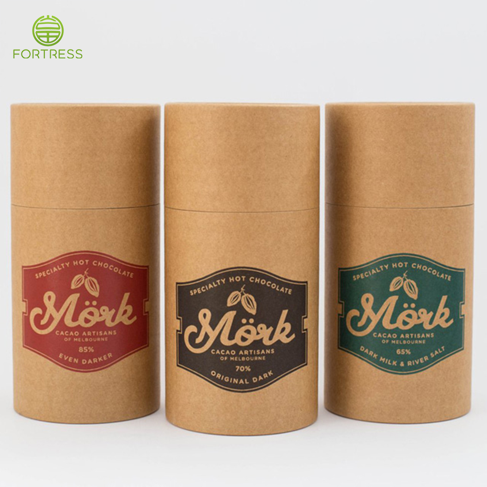 100% Biodegradable Kraft Paper Materials with Bright Printing Honey Paper Tubes - Food Paper Packaging Tube Box - 1