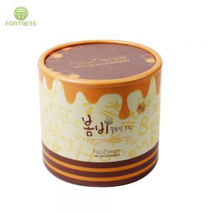 Recycled Organic Honey  Bottle Packaging Paper Cardboard Cylinder Tubes with Insert
