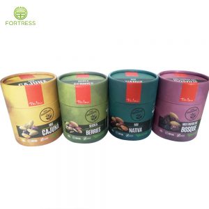 Biodegradable Food Packaging Kraft Cardboard Mix Nuts Paper Tube with Full Printing