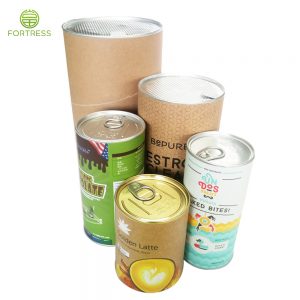 Different Sizes Eco Friendly Food Grade Custom Airtight Cylinder Packaging Tube with Snap Lid - Food Paper Packaging Tube Box - 1