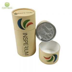 Custom Made eco Cardboard Biodegradable Kraft Paper Tube Packaging with Easy Tear Lids for Powder and Healthy Food - Food Paper Packaging Tube Box - 2