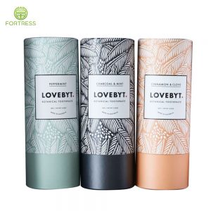 Wholesale Customized Toothpaste Cylinder Paper Tube Packaging