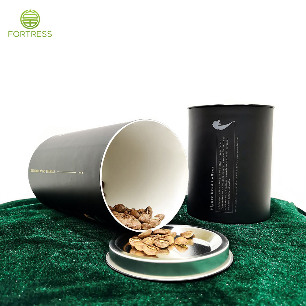 Biodegradable kraft paper coffee bean box tube packaging - Coffee/Tea Paper Packaging Tube Box - 4