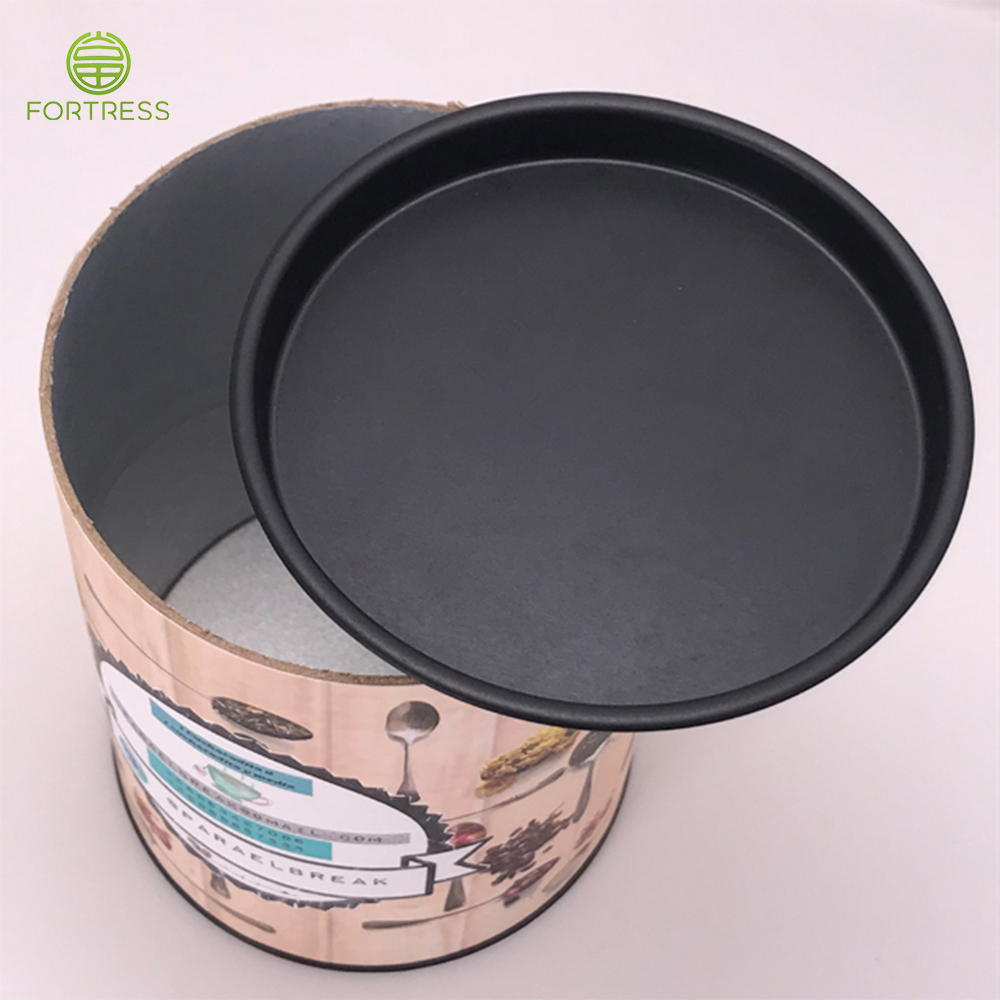 Высококачественная бумажная упаковка для рассыпного чая нового дизайна с металлической крышкой - Коробка для упаковки кофе/чая из бумажной трубки - 3
