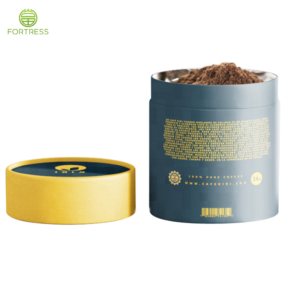 OEM Full Color Printed Hard Cardboard Tube Box Food Grade Paper Box In China - Coffee/Tea Paper Packaging Tube Box - 1