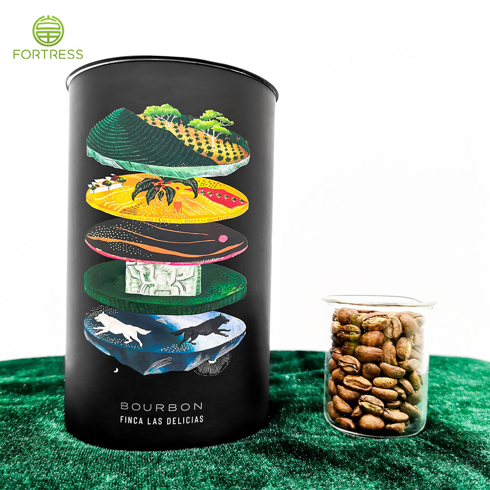 Biodegradable kraft paper coffee bean box tube packaging - Coffee/Tea Paper Packaging Tube Box - 2