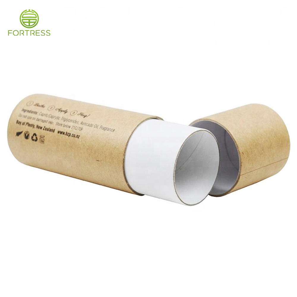 Custom Printed Creative Round Kraft Paper Tube Packaging For Skincare Packaging - Kraft Paper Tube Packaging Cylinder Box - 4