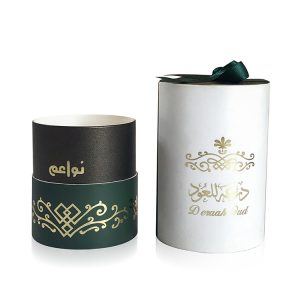 Simple design cosmetic packaging flat edge paper tube for perfume tube packaging