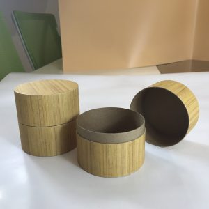 Customized handmade Wood grain paper packaging luxury cardboard bath bomb packaging box