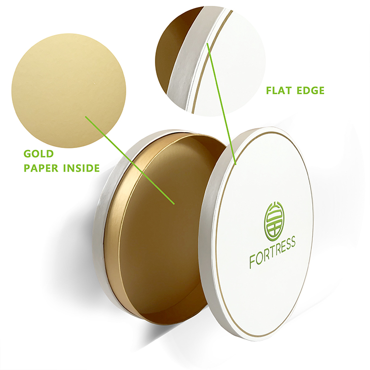 100% Eco Friendly Luxury Flat Edge Chocolate Cardboard Box Gold Box - CBD Paper Packaging Tube Box - 4