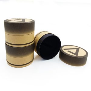 New trend packaging Customized Printed Jewellry Paper Box with FLAT EDGES kraft round paper tube - Flat edge paper tube - 2