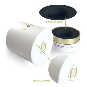 Customize high-level flat edged cosmetic paper tube with insert paper tube packaging