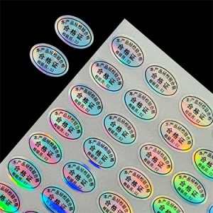 Custom Logo Made Printed 3D Square Round Laser Holographic Sticker - Paper Products - 3