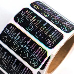 Custom Logo Made Printed 3D Square Round Laser Holographic Sticker