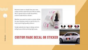 Create a personalized image logo design custom 140g removable paper car stickers