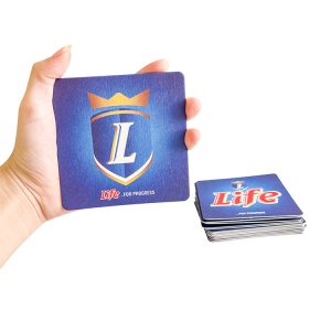 Cafes and Coffee Shops Custom Square Paper Cup Coaster with Printing