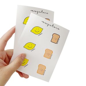 Self adhesive paper labels printing full color design custom cute irregular decorative stickers
