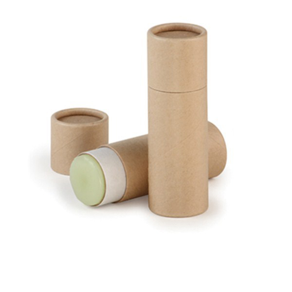 100% biodegradable natural kraft paper push up tube - Kraft Paper Tube Packaging Cylinder Box - 4