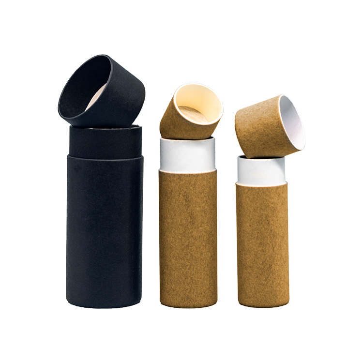 Plain biodegradable natural kraft paper push up tube - Kraft Paper Tube Packaging Cylinder Box - 3