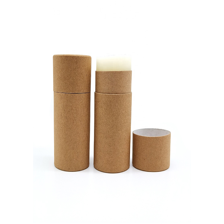 Plain biodegradable natural kraft paper push up tube - Kraft Paper Tube Packaging Cylinder Box - 2