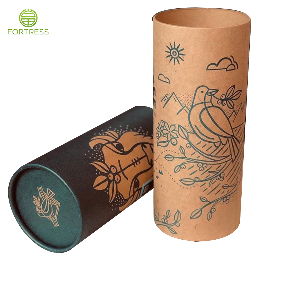 design coffee bean kraft paper packaging loof tea cylinder tube boxes -  - 19