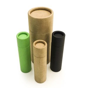 Eco-Friendly Custom Lip Balm Push up Paper Tube Cosmetic Deodorant Packaging - Kraft Paper Tube Packaging Cylinder Box - 5