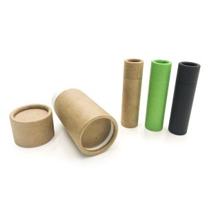 Eco-Friendly Custom Lip Balm Push up Paper Tube Cosmetic Deodorant Packaging - Kraft Paper Tube Packaging Cylinder Box - 4