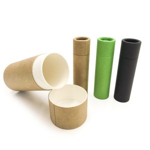Eco-Friendly Custom Lip Balm Push up Paper Tube Cosmetic Deodorant Packaging - Kraft Paper Tube Packaging Cylinder Box - 3