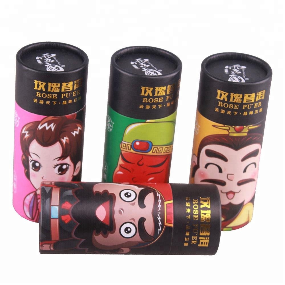 design coffee bean kraft paper packaging loof tea cylinder tube boxes -  - 18