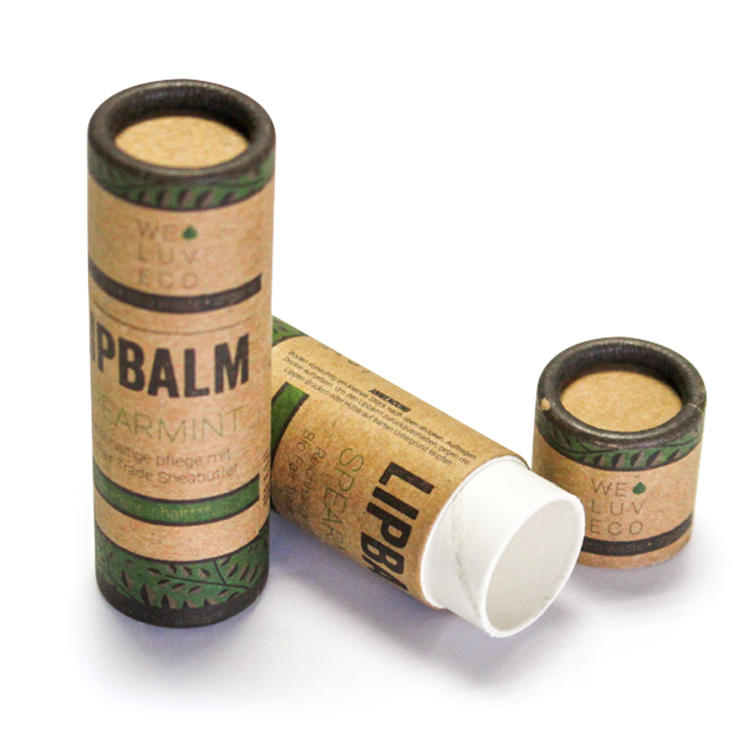 Plain Brown Kraft Paper Push Up Tube with Customized Logo - Kraft Paper Tube Packaging Cylinder Box - 1